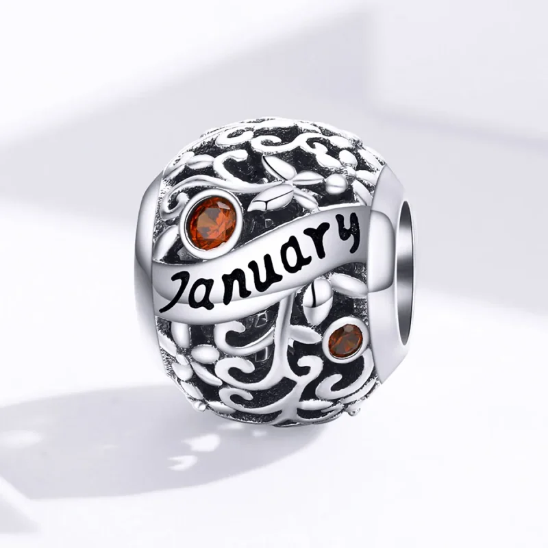 (image for) Pandora Style Silver January Birthstone Charm - SCC1385-1 - View 4