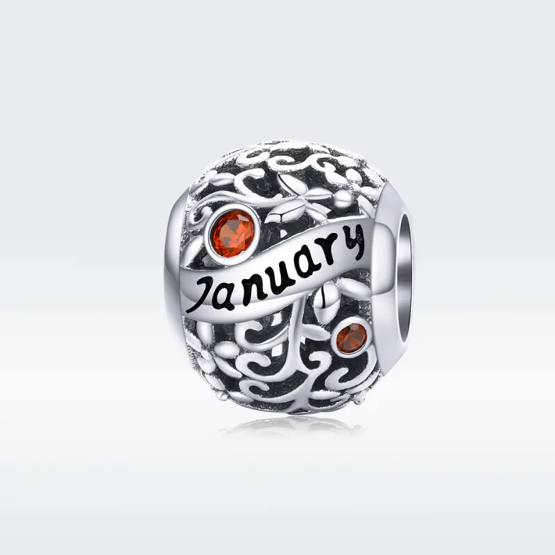 (image for) Pandora Style Silver January Birthstone Charm - SCC1385-1 - View 5