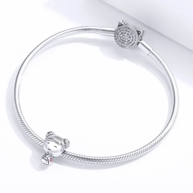 (image for) Pandora Style Silver Japanese Doll Charm - SCC1455 - View 3