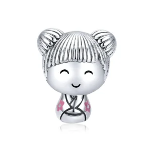 (image for) Pandora Style Silver Japanese Doll Charm - SCC1455