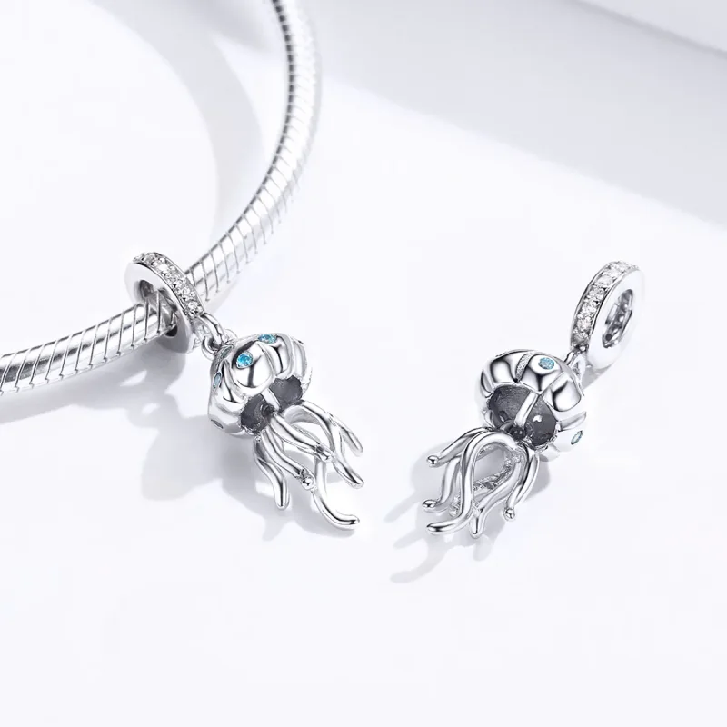 (image for) Pandora Style Silver Jellyfish Dangle - SCC1297 - View 4