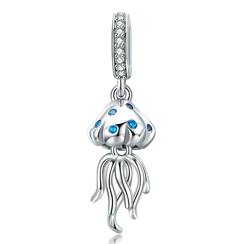 (image for) Pandora Style Silver Jellyfish Dangle - SCC1297