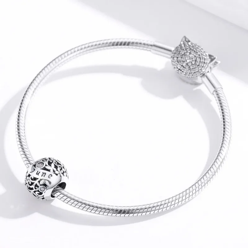 (image for) Pandora Style Silver June Birthstone Charm - SCC1385-6 - View 2