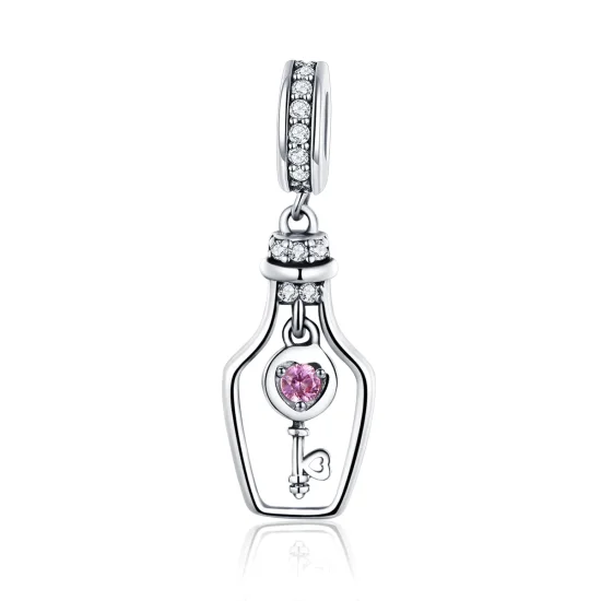 (image for) Pandora Style Silver Key Drift Bottle Dangle - SCC1071