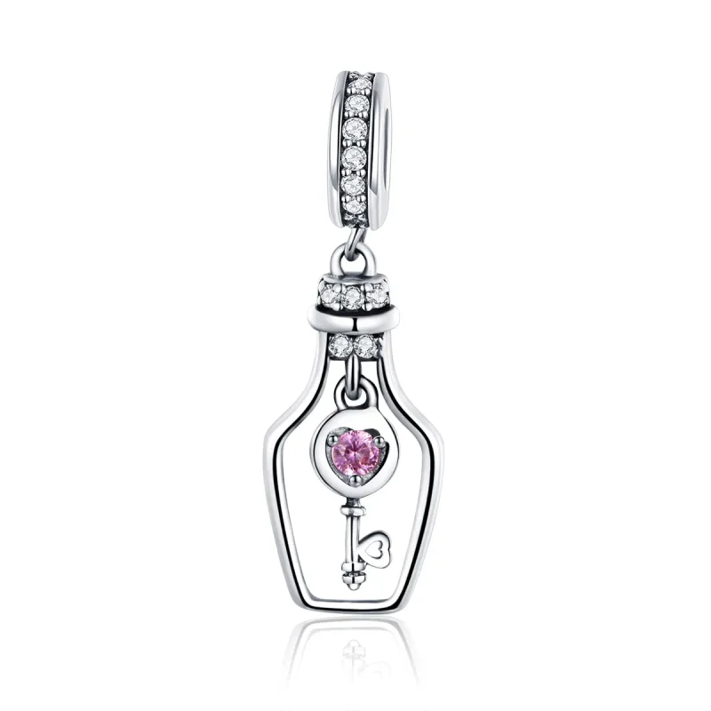 (image for) Pandora Style Silver Key Drift Bottle Dangle - SCC1071