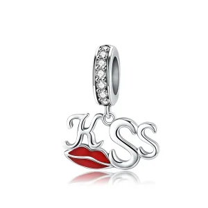 (image for) Pandora Style Silver Kiss & Lips Dangle - SCC1237