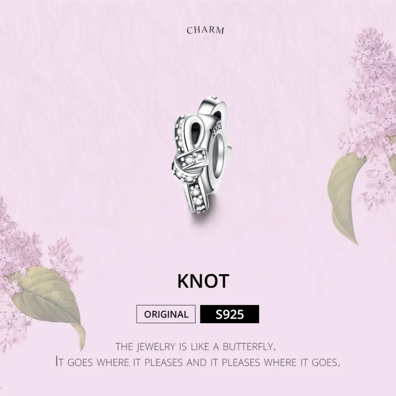 (image for) Pandora Style Silver Knot Spacer - SCC1234 - View 2