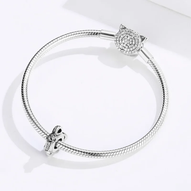 (image for) Pandora Style Silver Knot Spacer - SCC1234 - View 3