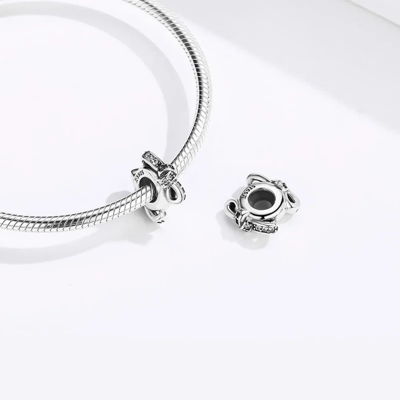 (image for) Pandora Style Silver Knot Spacer - SCC1234 - View 4