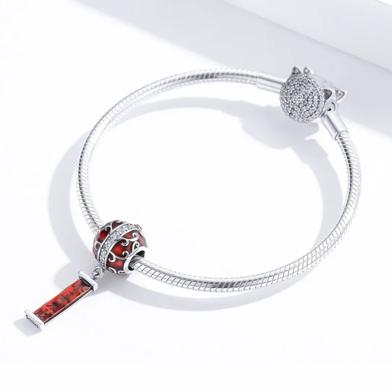 (image for) Pandora Style Silver Lantern Charm - BSC134 - View 2