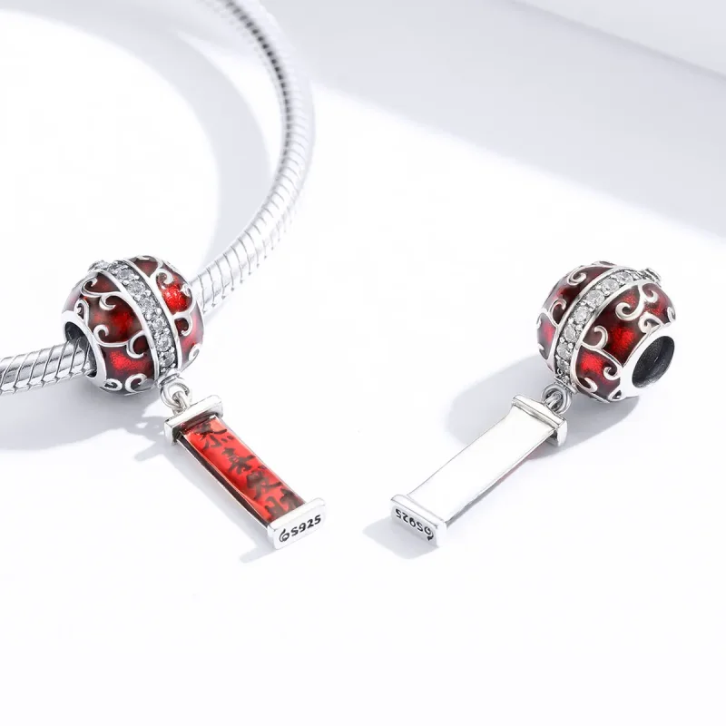(image for) Pandora Style Silver Lantern Charm - BSC134 - View 4