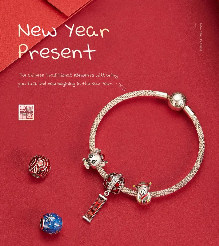 (image for) Pandora Style Silver Lantern Charm - BSC134 - View 7