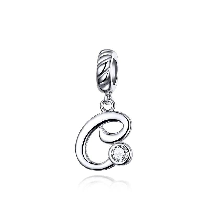 (image for) Pandora Style Silver Letter C Dangle - SCC1183-C