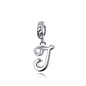 (image for) Pandora Style Silver Letter J Dangle - SCC1183-J
