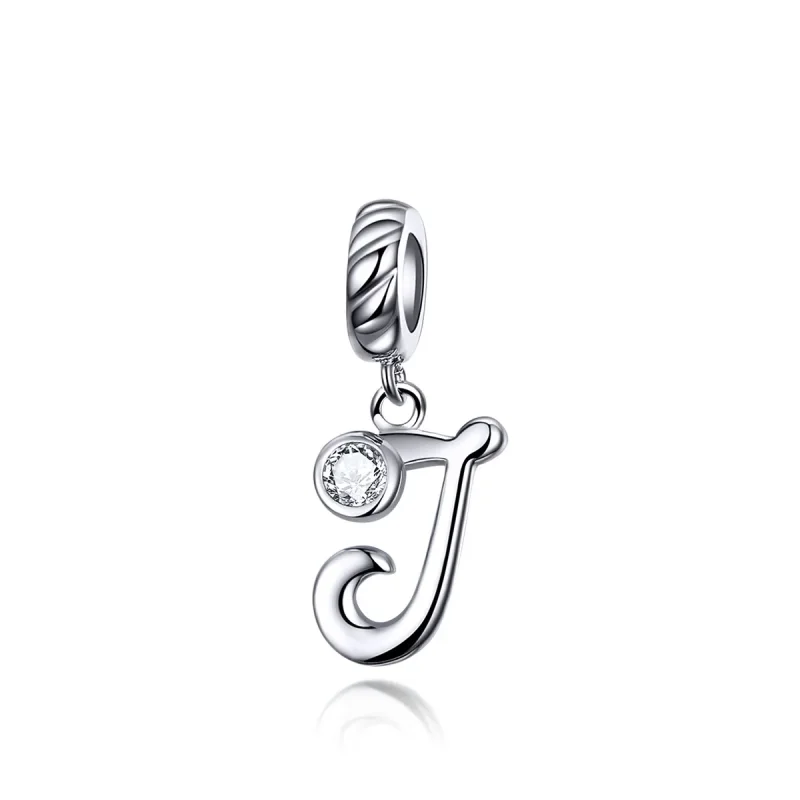 (image for) Pandora Style Silver Letter J Dangle - SCC1183-J