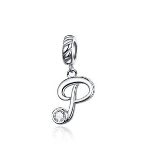 (image for) Pandora Style Silver Letter P Dangle - SCC1183-P