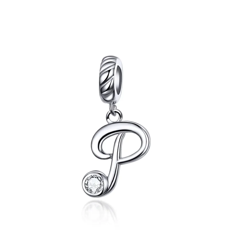 (image for) Pandora Style Silver Letter P Dangle - SCC1183-P
