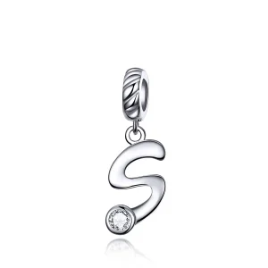 (image for) Pandora Style Silver Letter S Dangle - SCC1183-S