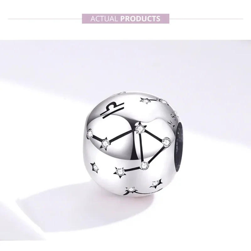 (image for) Pandora Style Silver Libra Charm - SCC1218-7 - View 2