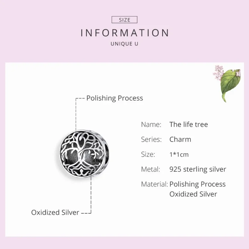 (image for) Pandora Style Silver Life Tree Charm - SCC1457 - View 7