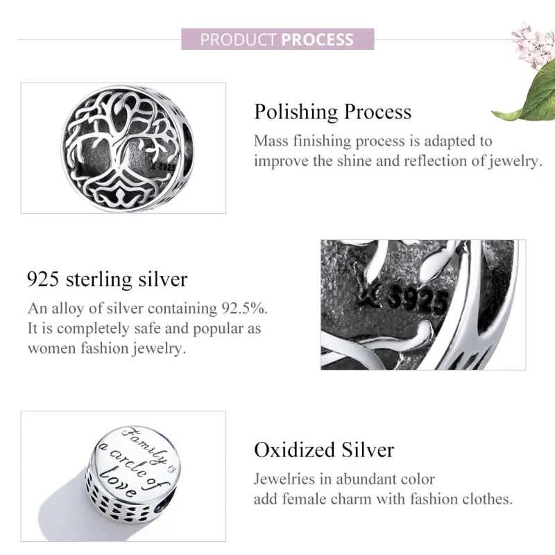 (image for) Pandora Style Silver Life Tree Charm - SCC1457 - View 8