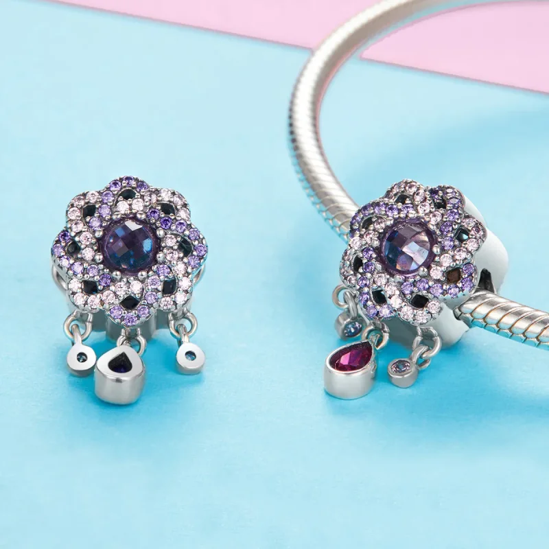 (image for) Pandora Style Silver Lingering Flower Charm - SCC1075 - View 3