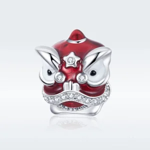 (image for) Pandora Style Silver Lion Dance Charm - BSC086