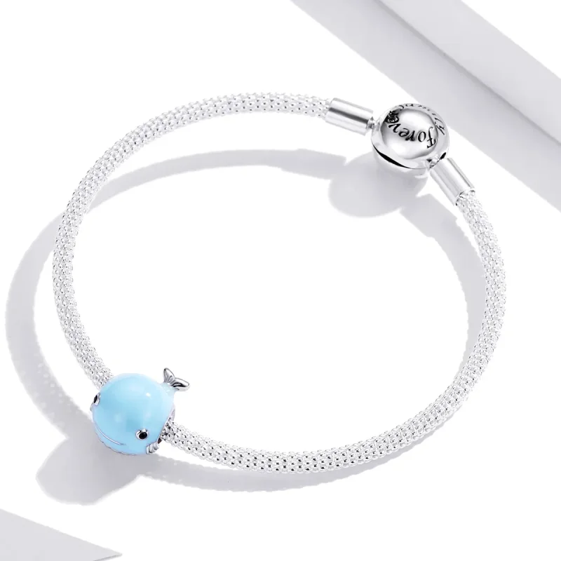 (image for) Pandora Style Silver Little Blue Whale Charm - BSC250 - View 2