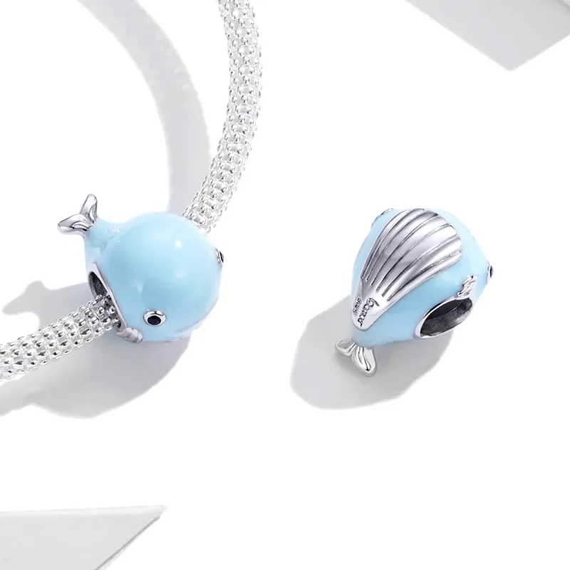 (image for) Pandora Style Silver Little Blue Whale Charm - BSC250 - View 4