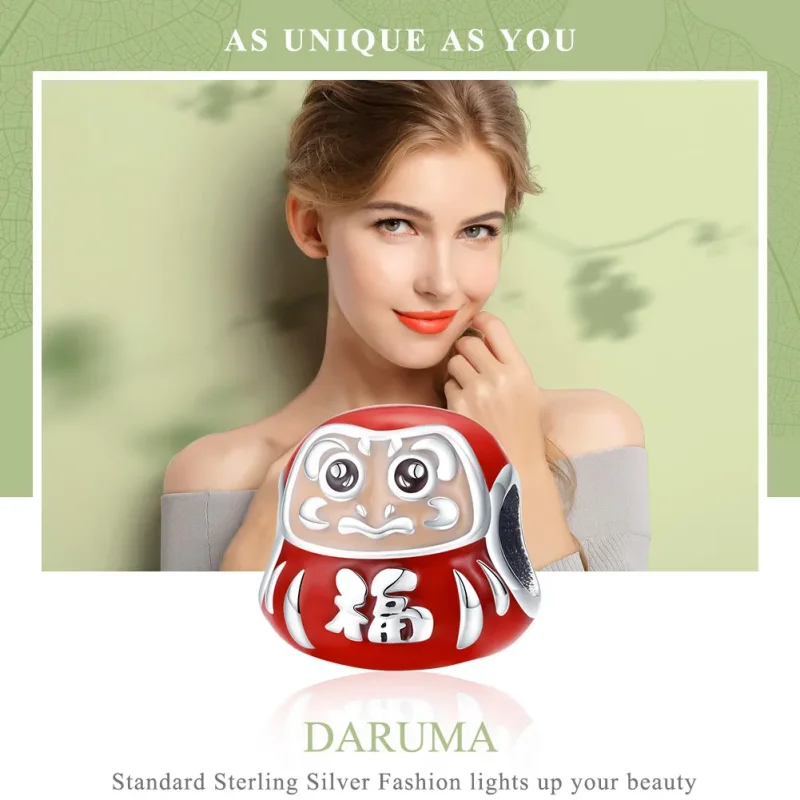 (image for) Pandora Style Silver Little Daruma Charm - SCC1087 - View 2
