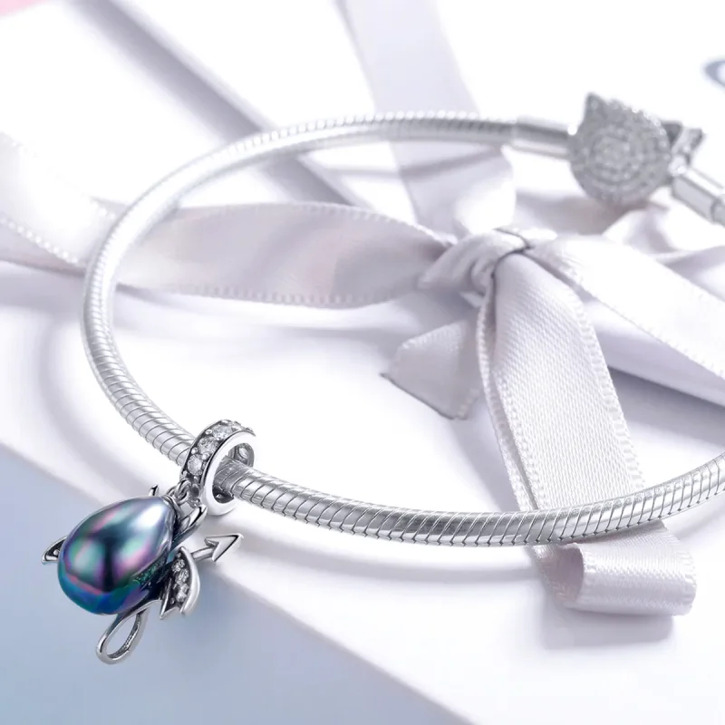 (image for) Pandora Style Silver Little Devil's Egg Dangle - SCC1063-K - View 3