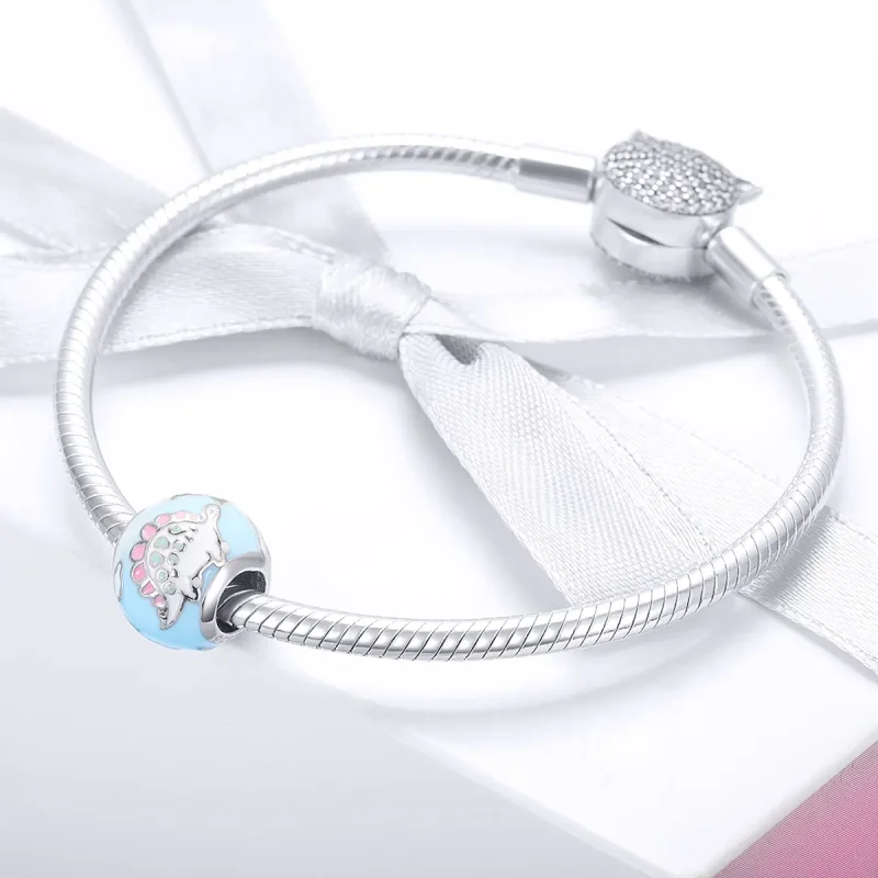 (image for) Pandora Style Silver Little Dinosaur Family Charm - SCC909 - View 2