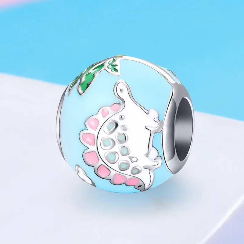 (image for) Pandora Style Silver Little Dinosaur Family Charm - SCC909 - View 4