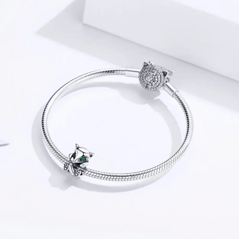 (image for) Pandora Style Silver Little Fox Charm - SCC1290 - View 3