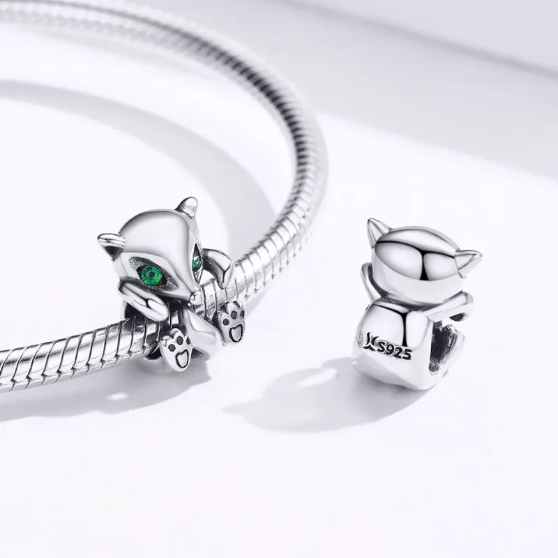 (image for) Pandora Style Silver Little Fox Charm - SCC1290 - View 4