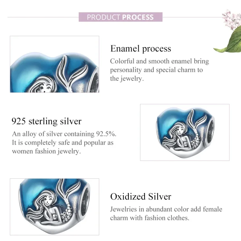 (image for) Pandora Style Silver Little Mermaid Dream Charm - SCC1801 - View 8