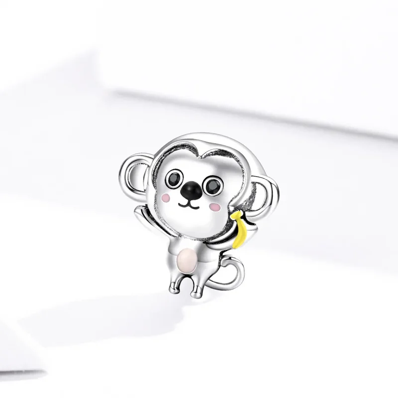 (image for) Pandora Style Silver Little Monkey Charm - SCC1575 - View 2