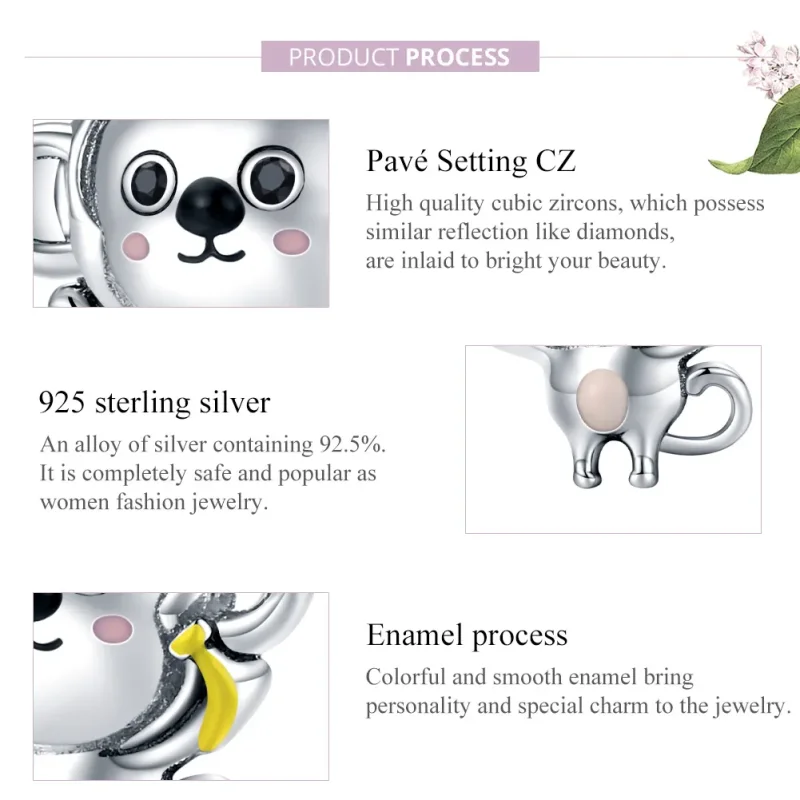 (image for) Pandora Style Silver Little Monkey Charm - SCC1575 - View 8