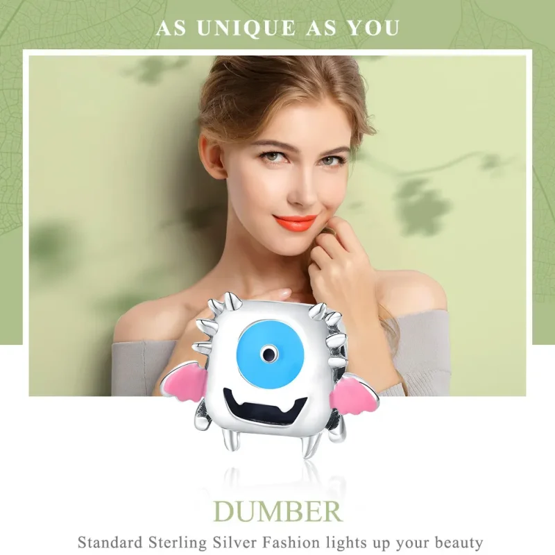 (image for) Pandora Style Silver Little Monster Dumber Charm - SCC1089 - View 2