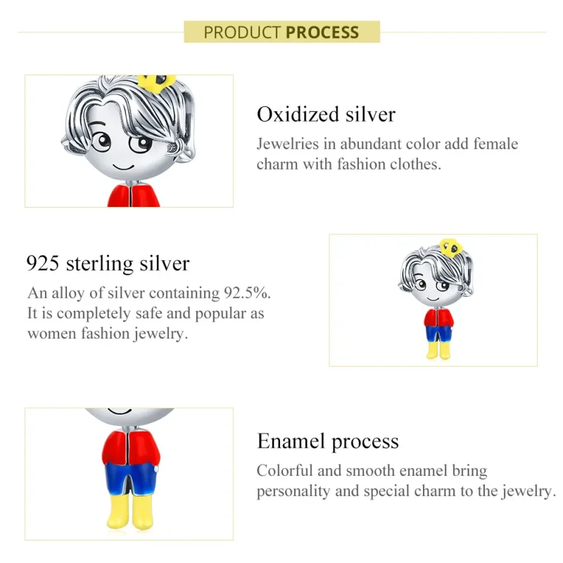 (image for) Pandora Style Silver Little Prince Charm - SCC1813 - View 7