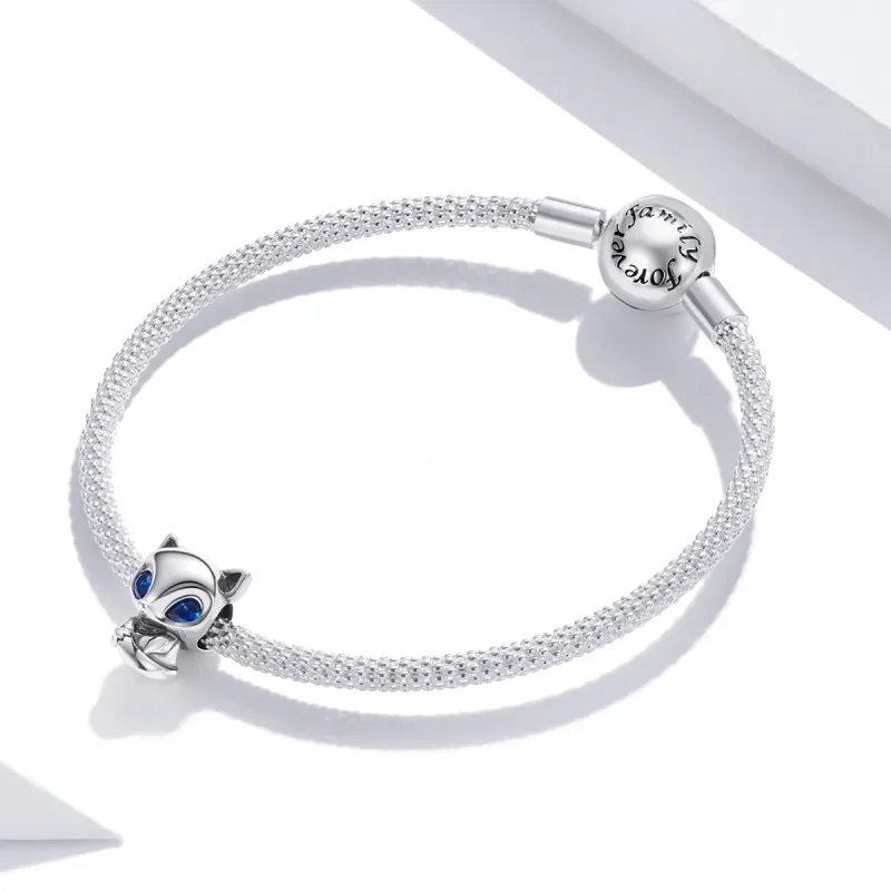 (image for) Pandora Style Silver Lively Little Fox Charm - SCC1808 - View 3
