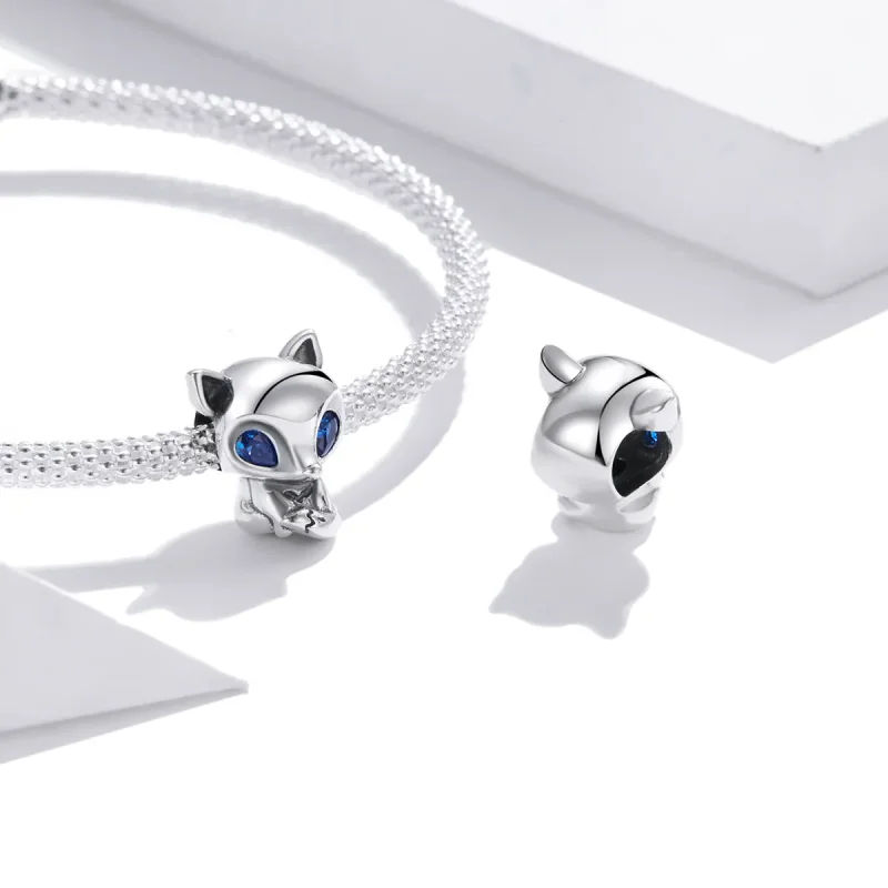(image for) Pandora Style Silver Lively Little Fox Charm - SCC1808 - View 4