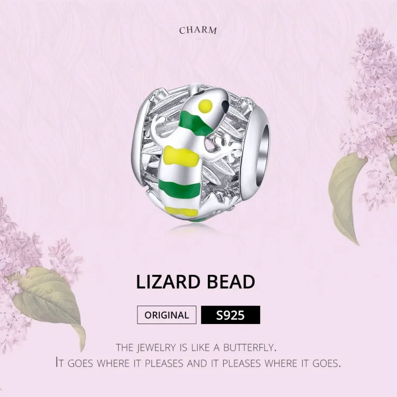 (image for) Pandora Style Silver Lizard Charm - BSC199 - View 6