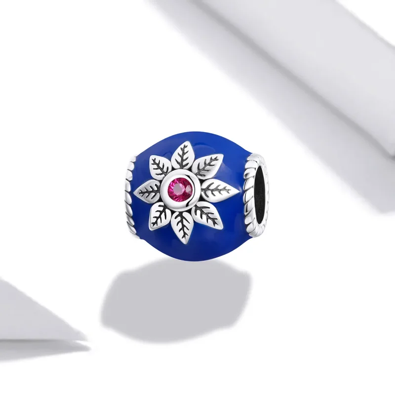 (image for) Pandora Style Silver Lotus Charm - SCC1822 - View 2