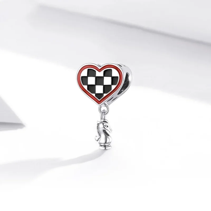 (image for) Pandora Style Silver Love Chess Charm - SCC1833 - View 2