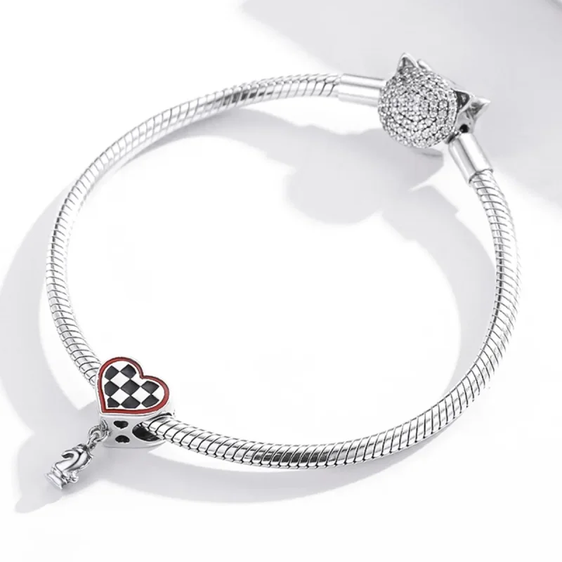 (image for) Pandora Style Silver Love Chess Charm - SCC1833 - View 3