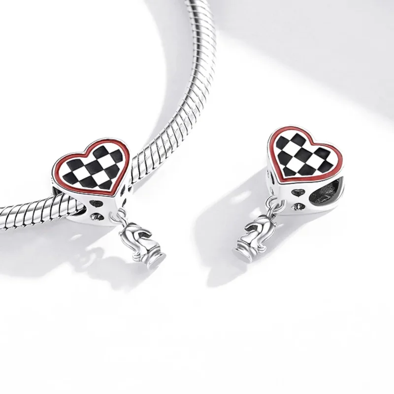 (image for) Pandora Style Silver Love Chess Charm - SCC1833 - View 4