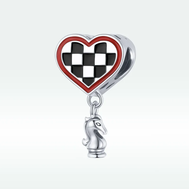 (image for) Pandora Style Silver Love Chess Charm - SCC1833 - View 5