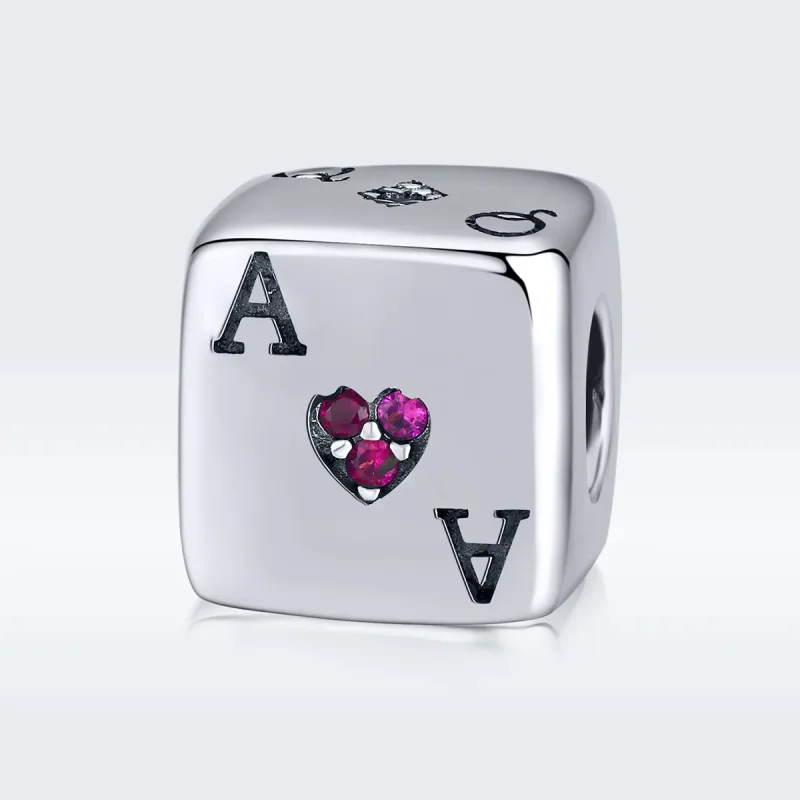 (image for) Pandora Style Silver Love Dice Charm - SCC1440 - View 5
