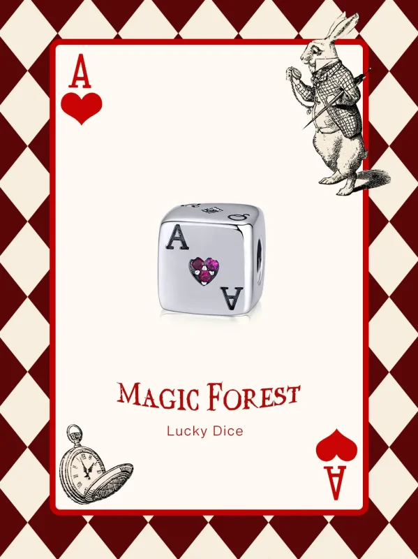 (image for) Pandora Style Silver Love Dice Charm - SCC1440 - View 6